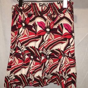 Anthropologie A-line Floral Print Mini Skirt | Size XS